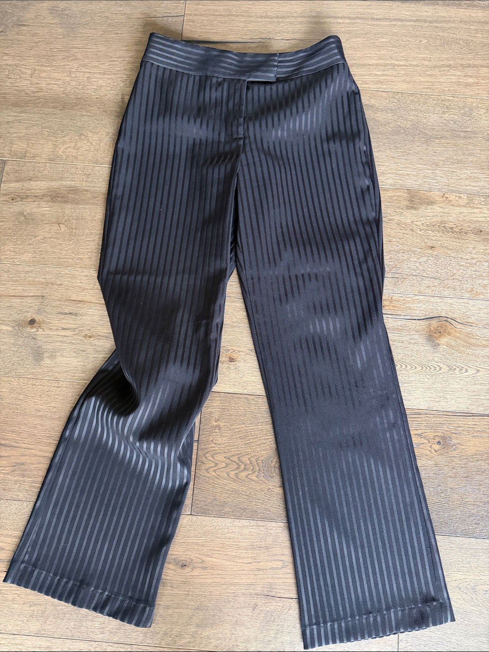 WHBM black striped dress pants size 4